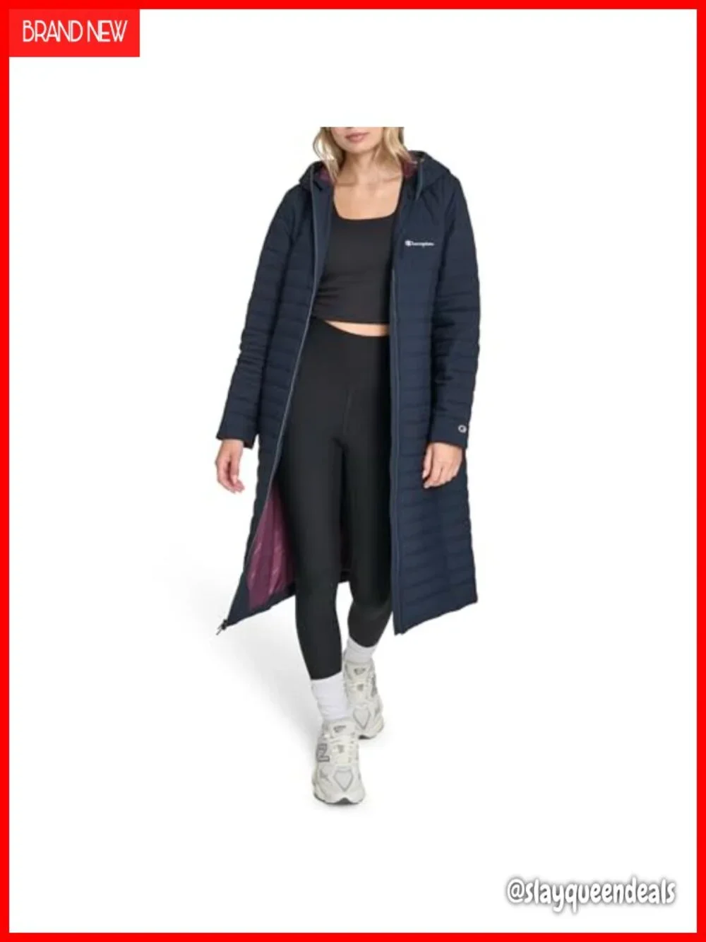 Lightweight Long Hooded Puffer Jacket with Quilting